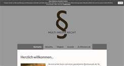 Desktop Screenshot of multi-media-recht.de